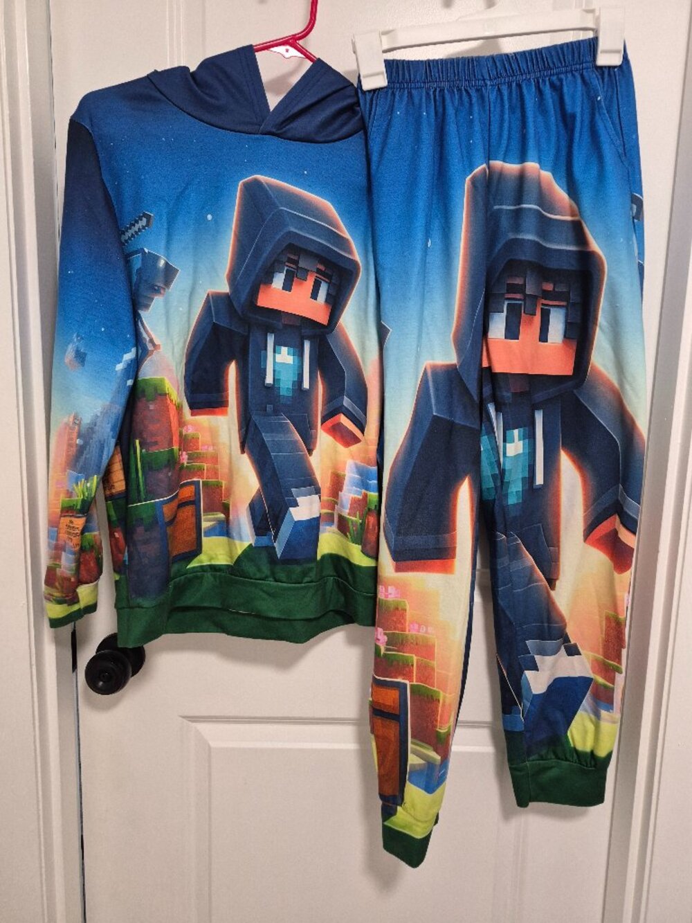 Boys Minecraft Long Sleeve Pants Set with Pockets Size 12-14